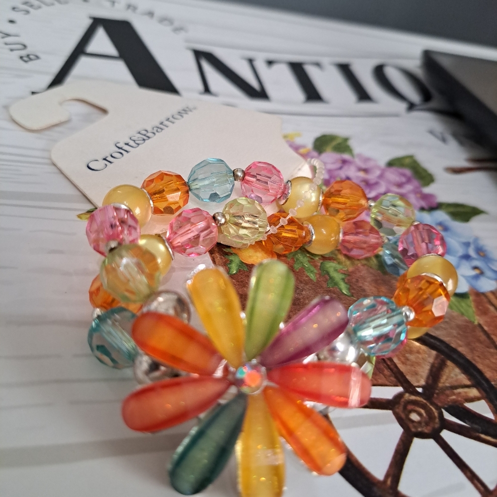 Brand new crofts and barrow, colorful, flower bracelet
